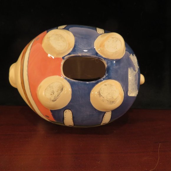 FISHERMAN Angler Piggy BANK Ceramic 6" x 4" (117C) - Picture 6 of 6